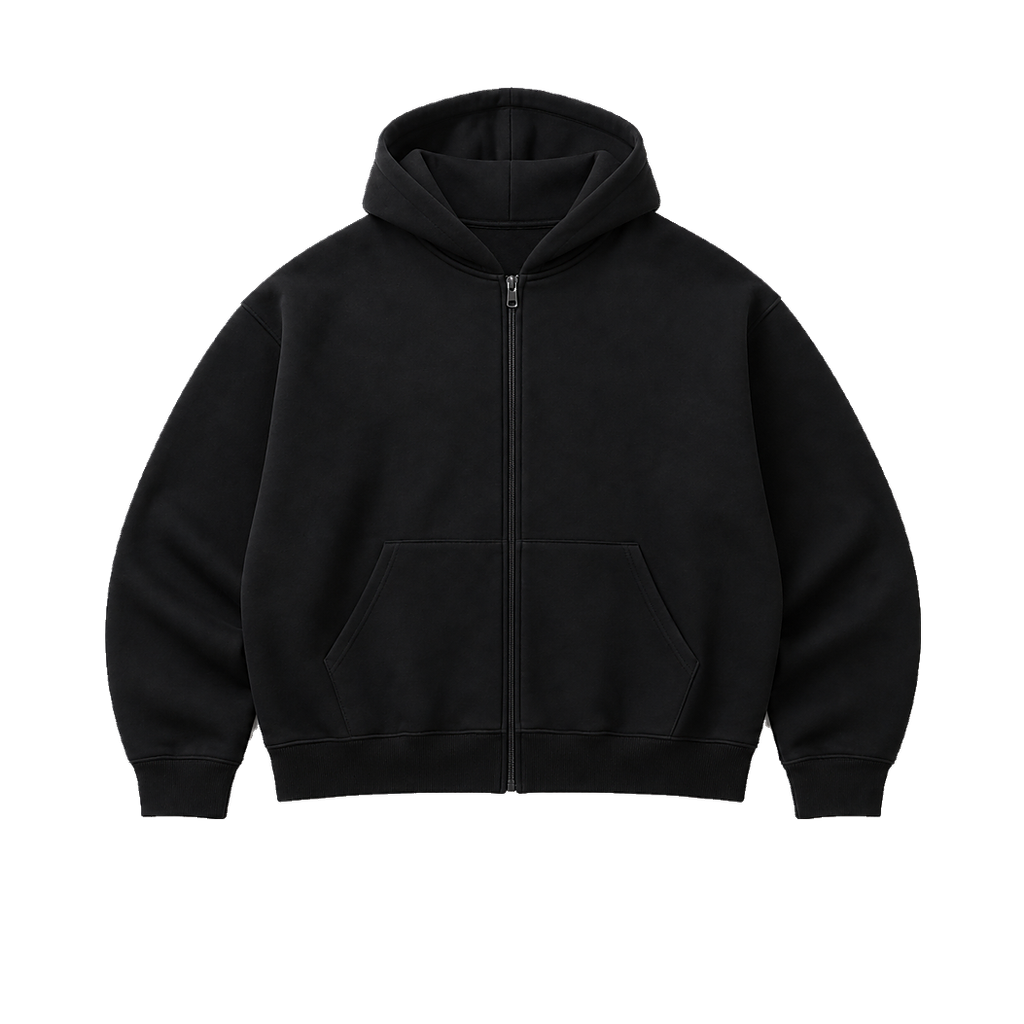 HD-02 Full-Zip Hoodie Black
